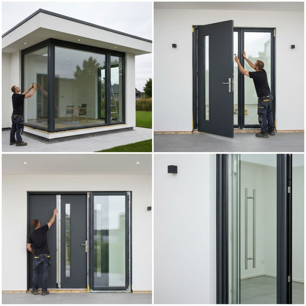 Modern window and door installation in Hollywood FL